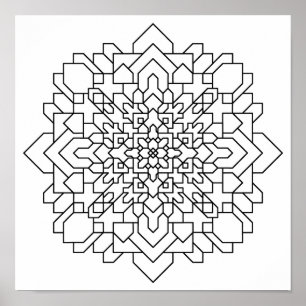 Geometric Mandala #12 Poster