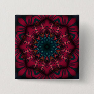 Geometric Mandala 15 Cm Square Badge