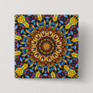 Geometric Mandala 15 Cm Square Badge