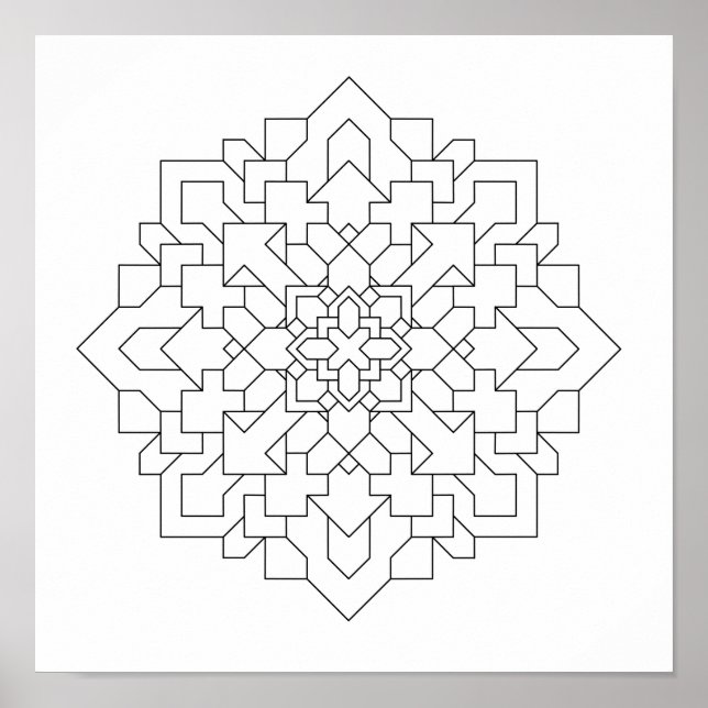 Geometric Mandala #3 Poster (Front)