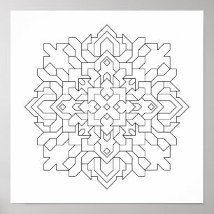 Geometric Mandala #6 Poster
