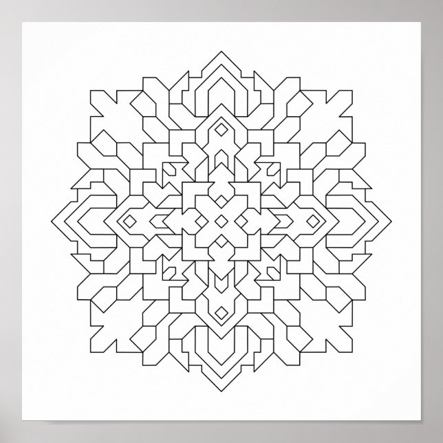 Geometric Mandala #6 Poster (Front)