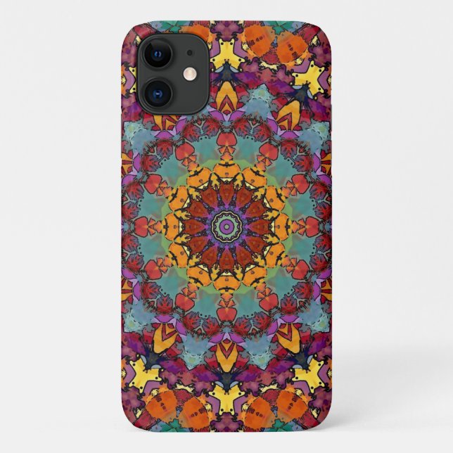 Geometric Mandala Art Blue Colour Design Case-Mate iPhone Case (Back)
