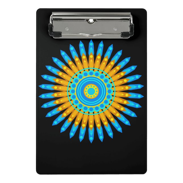 Geometric Mandala Art Circle Design 48256 Mini Clipboard (Front)