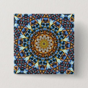 Geometric Mandala - Customised 15 Cm Square Badge