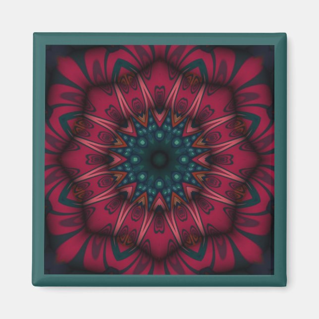 Geometric Mandala Magnet (Front)