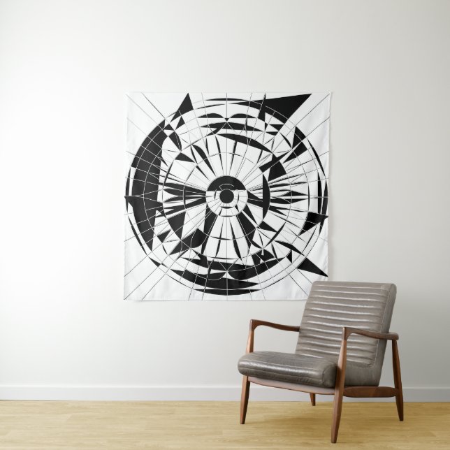 Geometric Mandala Pattern Tapestry (In Situ)