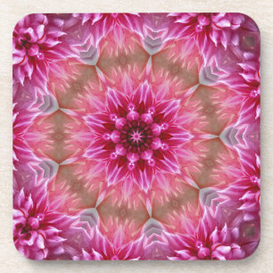 Geometric Mandala Pink Flower Pattern-67545 Coaster
