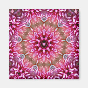 Geometric Mandala Pink Flower Pattern-67545 Keycha Magnet