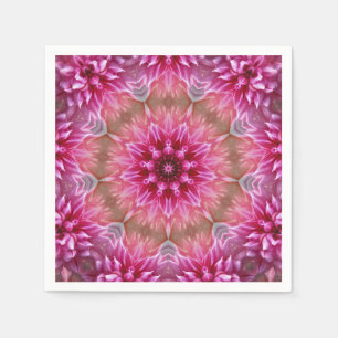 Geometric Mandala Pink Flower Pattern-67545 Napkin