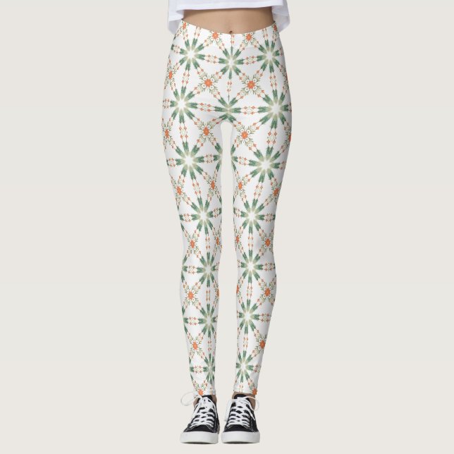 Geometric Mandala Print Yoga Pants (Front)