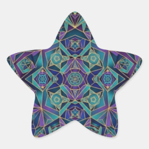 Geometric Mandala Sacred Pattern Abstract Art Star Sticker