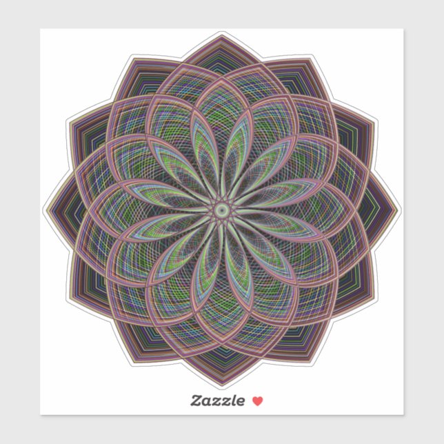 Geometric Mandala transparent Sticker (Sheet)