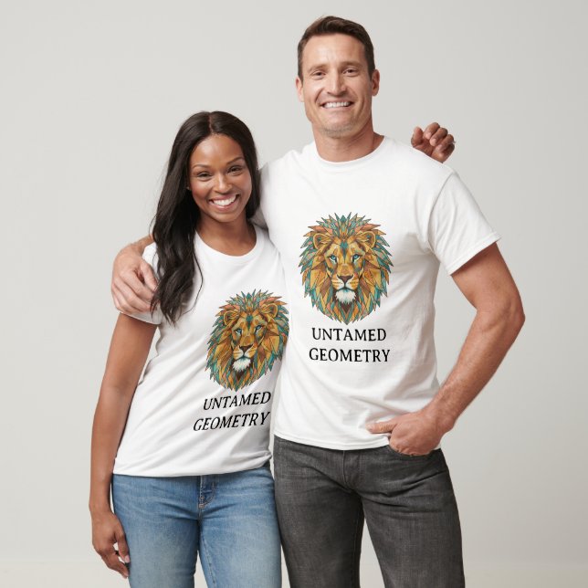Geometric Mane Lion Tee** T-Shirt (Unisex)