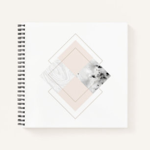 Geometric Marble Design Notebook