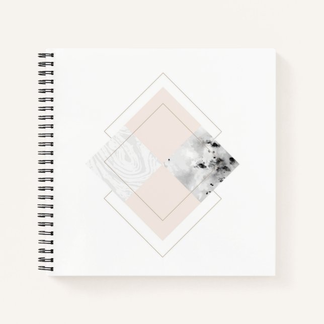 Geometric Marble Design Notebook (Front)