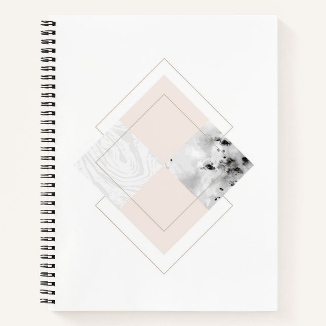 Geometric Marble Design Notebook (Front)