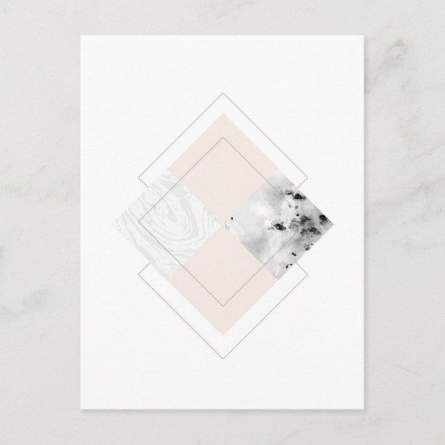 Geometric Marble Design Postcard (Front)
