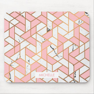 Geometric Marble Pattern Mouse Pad