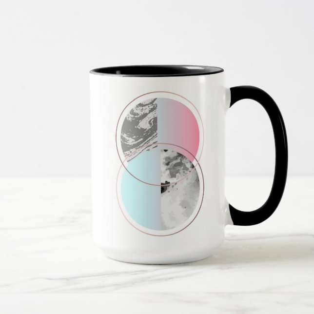 Geometric Marble Scandi Design Mug (Right)
