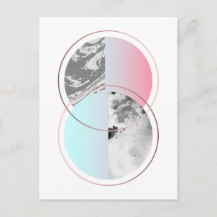 Geometric Marble Scandi Design Postcard