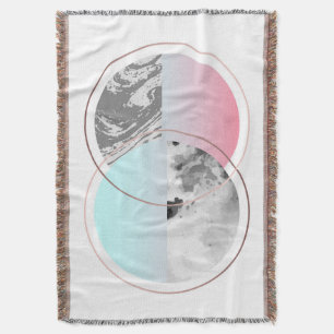 Geometric Marble Scandi Design Throw Blanket