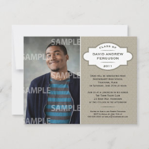 Geometric Medallion Graduation Invitation
