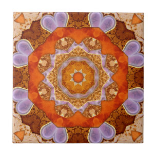 Geometric Mediterranean Abstract Design Tile