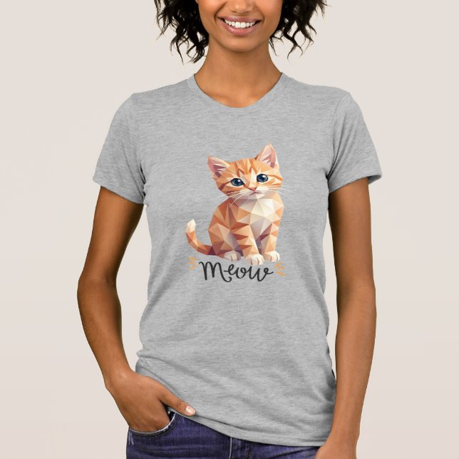 Geometric Meow T-Shirt (Front)
