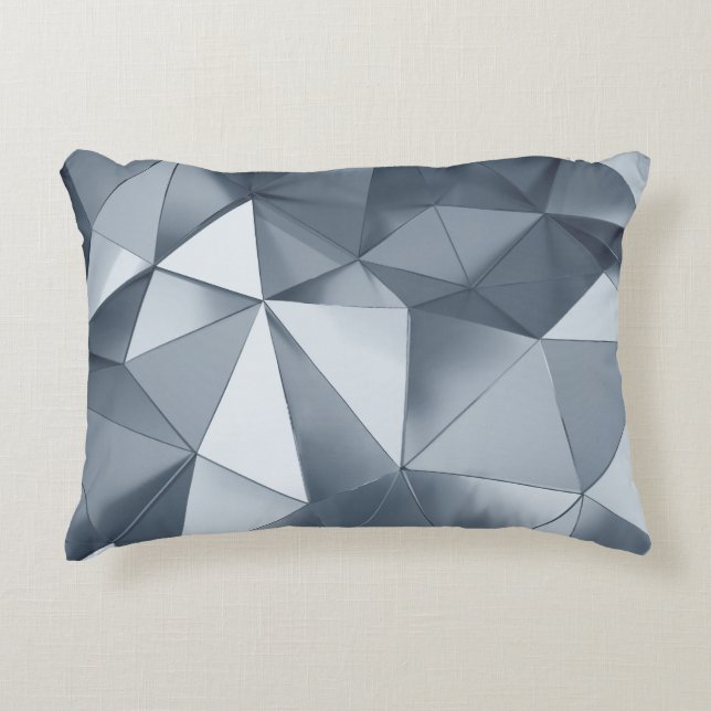 Geometric Metal: Three-Dimensional Pattern Decorative Cushion (Front)