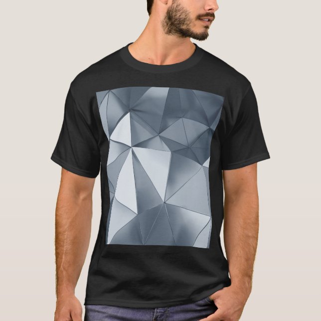Geometric Metal: Three-Dimensional Pattern T-Shirt (Front)