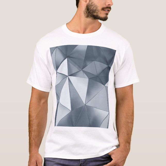 Geometric Metal: Three-Dimensional Pattern T-Shirt (Front)