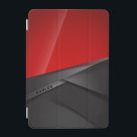 Geometric metallic design, black and red iPad mini cover<br><div class="desc">Modern geometric metallic design,  Red and black colours background with optional monogram.</div>
