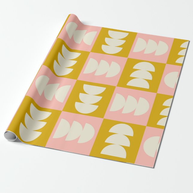 geometric mid century modern and retro style seaml wrapping paper (Unrolled)