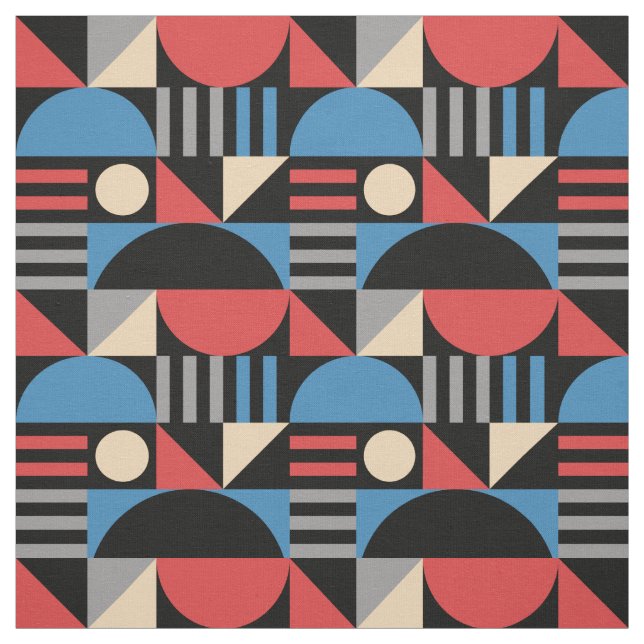 Geometric Mid Century Modern Pattern Fabric (Swatch)