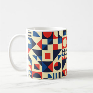 Geometric mid-century modern seamless pattern - 60 coffee mug