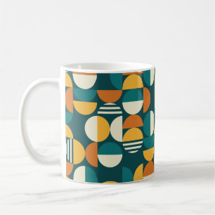 Geometric mid-century modern seamless pattern - 60 coffee mug