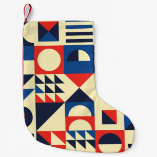 Geometric mid-century modern seamless pattern - 60 small christmas stocking