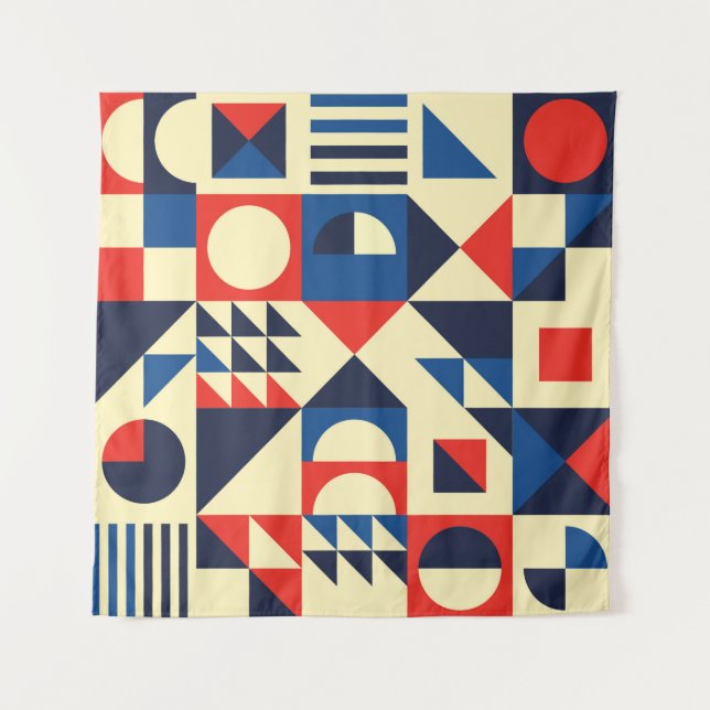 Geometric mid-century modern seamless pattern - 60 tapestry (Front)