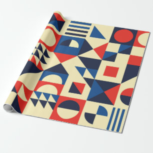 Geometric mid-century modern seamless pattern - 60 wrapping paper