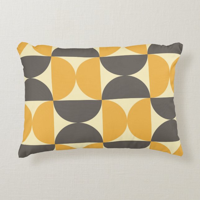 Geometric, mid-century modern style pattern. decorative cushion (Front)