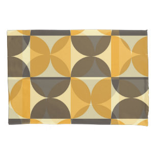 Geometric, mid-century modern style pattern. pillowcase