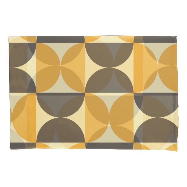 Geometric, mid-century modern style pattern. pillowcase (Front)