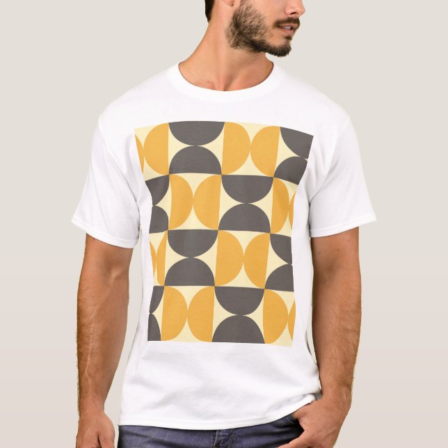 Geometric, mid-century modern style pattern. T-Shirt (Front)