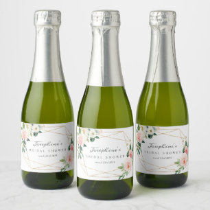 Geometric Mini Champagne Bottle Labels