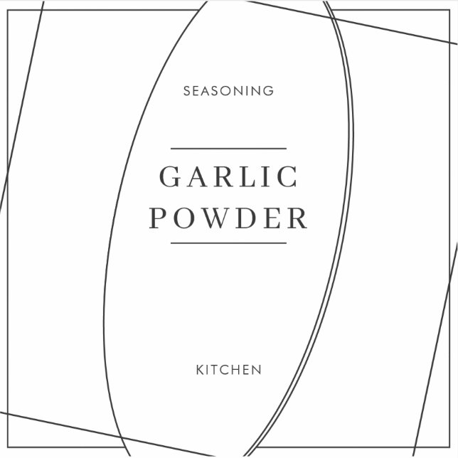 Geometric Minimal Kitchen Pantry Jar Label (Front)