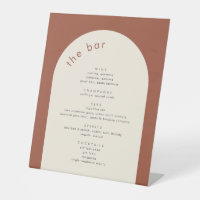 Geometric Minimal Terracotta Arch Wedding Bar