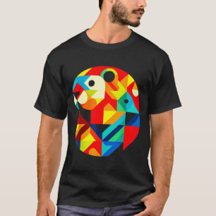 Geometric Minimalism Modern Illustration Groundhog T-Shirt