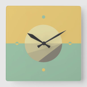 Geometric Minimalist 02 Square Wall Clock