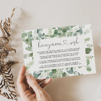 Geometric Minimalist Eucalyptus Honeymoon Wish